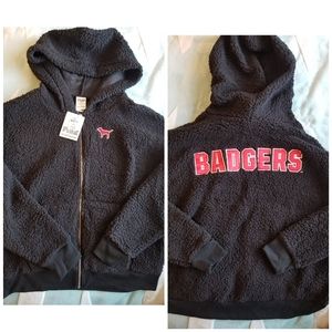 PINK Victoria's Secret sherpa zip-up hoodie
